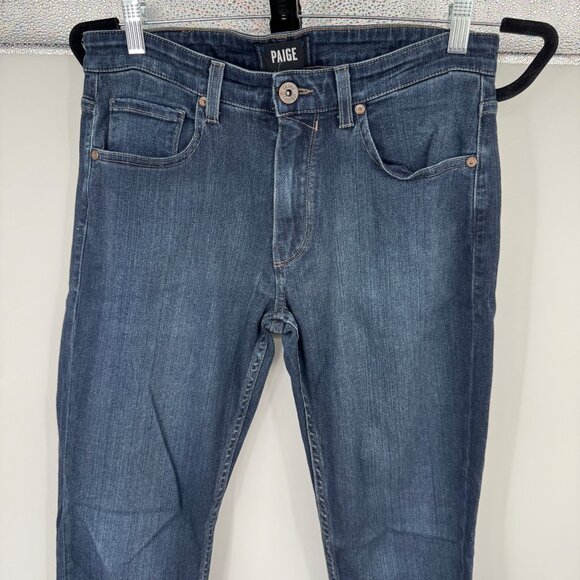 Paige Federal Slim Straight Leg Mens Jeans Size 31 Dark Wash - Picture 3 of 8